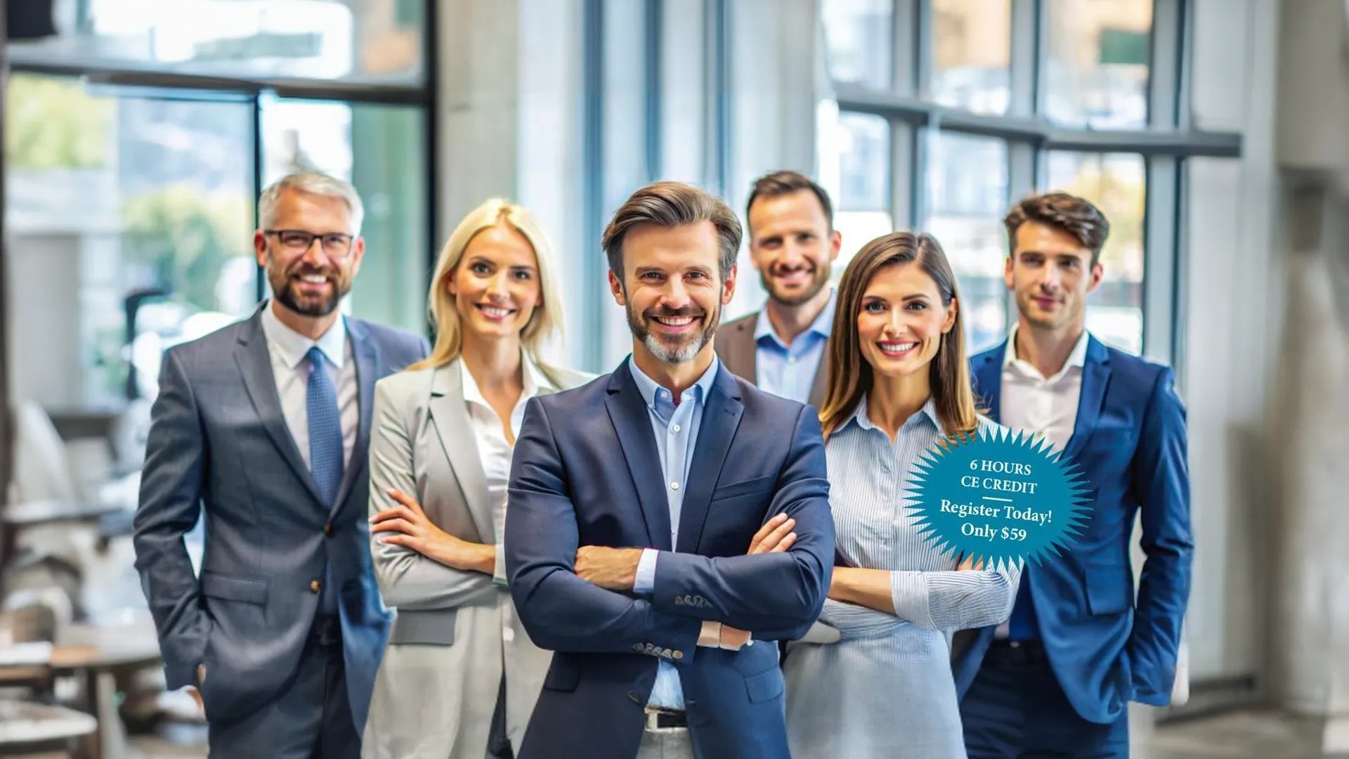 Group of professional men and women of varying ages.